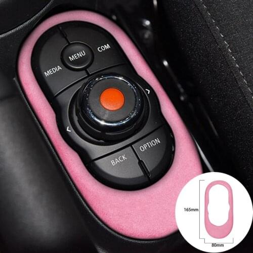 For BMW F55 F56 F57 F54 2014-2020 Alcantara Suede Wrap Car Mouse Console Button Panel Trim Stickers Cover Mouldings Car-styling