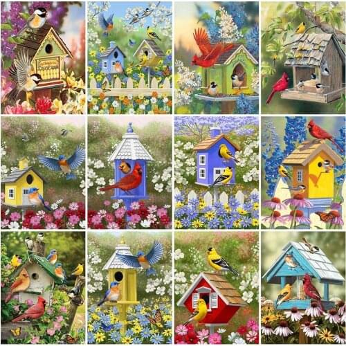 Evershine Diamond Painting Bird 5D DIY Diamond Embroidery Flower Animal Diamond Mosaic Full Layout Home Decorations