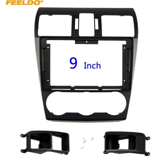 FEELDO Car Audio Radio 9" Big Screen 2DIN Fascia Frame Adapter For Subaru Forester DVD Player Dash Fitting Panel Frame Kit #6531