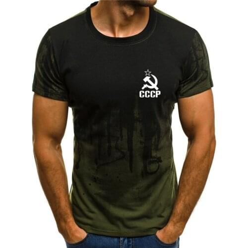 Sporting t shirts mens Sport t-shirts Summer CCCP Russia T-shirt Male Soviet Soviet Mens Short Sleeve alt Tees O Neck Top