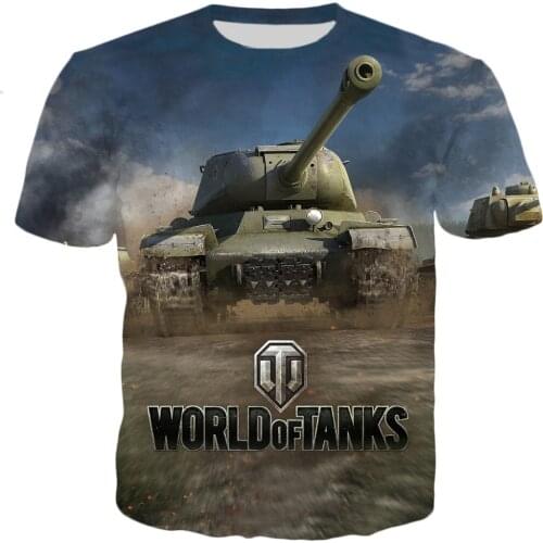 Games World Of Tanks t shirt 3D Print military tshirt Unisex Casual Streetwear hip hop clothes harajuku Tops Camisa Masculina