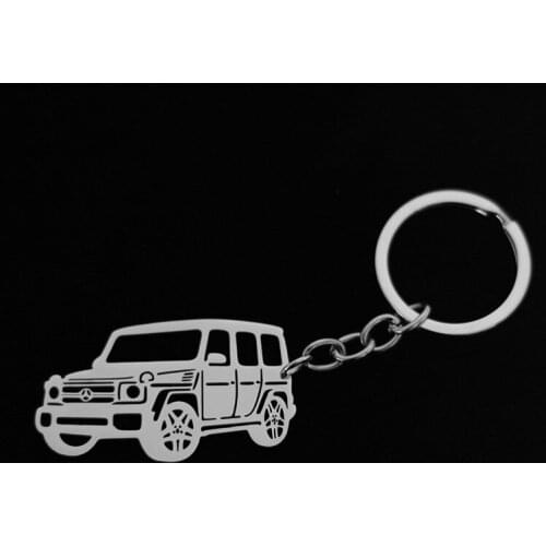 Mercedes Benz G keychain stainless steel silver car keyring for father days gift