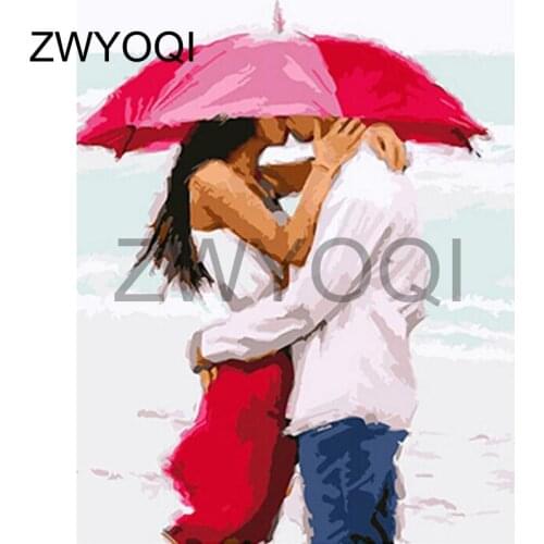 Full Round Diamond mosaic Couple kiss DIY 3D Diamond painting Full Square Diamond embroidery Cross stitch Couple kiss umbrella