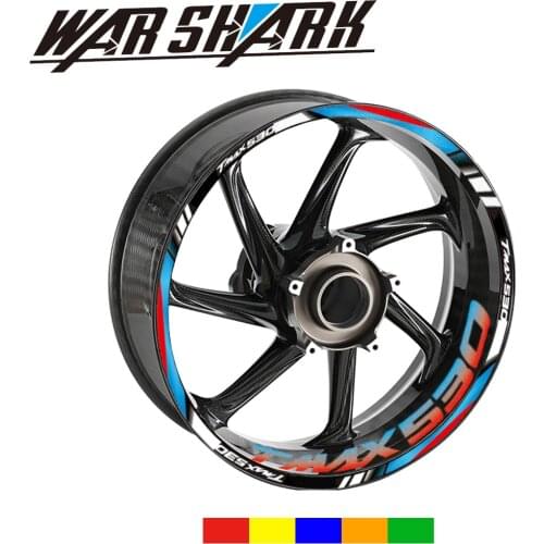 Motorcycle Wheel Stickers Reflective MotorBike Waterproof Rim Decals Hot sale For YAMAHA TMAX530 TMAX 530
