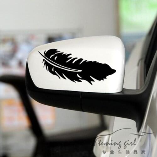 Cart Stickers Leaf Leaves Plant Creative Decals Cover Scratch Auto Tuning Styling For Rearview Mirrors Windshield D15