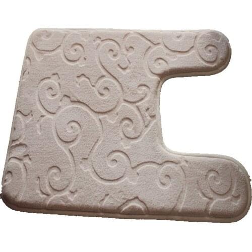 Modern Style Anti-slip Type U Bath Mat Water Absorption Toilet Carpet Memory Cotton Bathroom Mat Super Soft WC Rugs Floor Mat