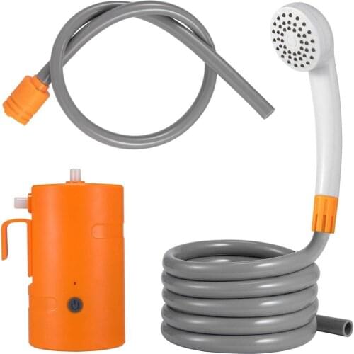 Portable Outdoor Shower Set Camping Electric Shower Pump Usb Rechargeable 4400mah Powered Shower Pump For Family Hiking Travel