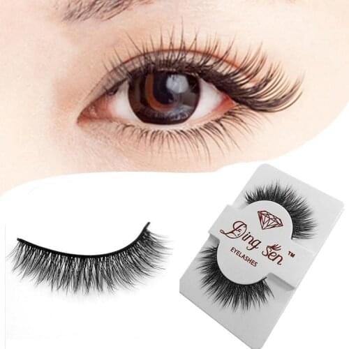 1 /5Pair Eyelashes Mink 3D Thick Cross Lashes Bulk Eyelashes Wholesale Eyelash Faux Fake Natural Bulk Cils Packaging Dramat V1J3