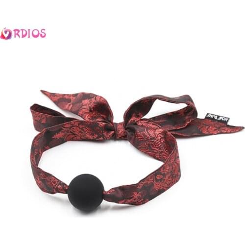 VRDIOS Sex Toys Open Mouth Gag Red Jacquard Cloth Silicone Mouth Plug Bdsm Bondage Ball Gag Exotic Accessories Sex Sexy Lingeri