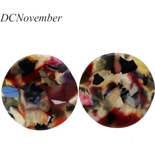 Oorbellen Earings Fashion Colorful Tortoiseshell Round Resin Earring Acetate Material Women Elegant Design Jewelry DCNovember