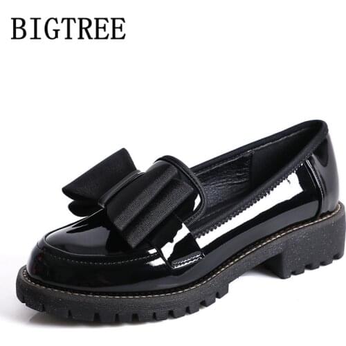 Black Shoes For Women Butterfly-knot Cute Heels Fashion Shoes 2020 Women Low Heel Shoes Square Heels Scarpe Donna Eleganti Туфли