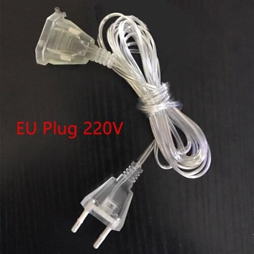 3M Plug Extension Cable with Switch Turn ON/OFF for Christmas Decorations Holiday Wedding Party Garland String Light EU/US Plug