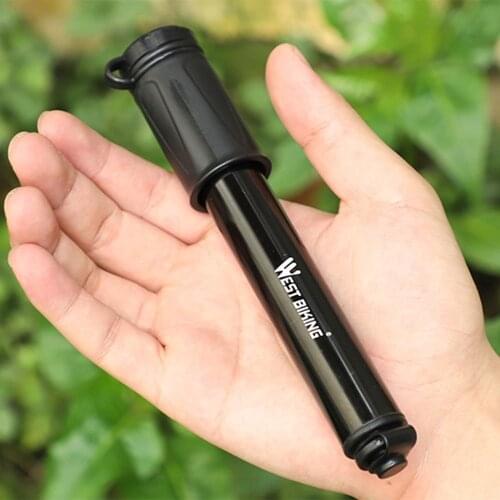 WEST BIKING Bicycle Pump Aluminum Alloy Tire Tube Mini High Pressure Hand Pump Inflator Bike Tire Pump Cycling Air Inflator