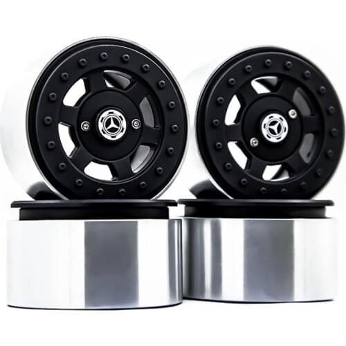 High-quality 4PCS 1/10 RC Rock Crawler Aluminum 2.2 Beadlock Wheel Rims for Axial SCX10 RR10 Wraith G63 G500 Traxxas TRX4 TRX-6