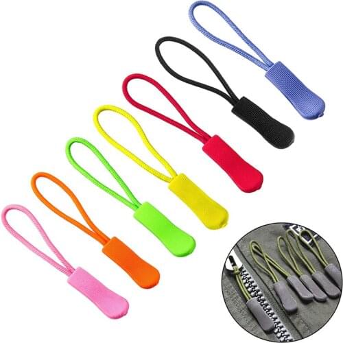 10pcs Colorful Zipper Pull Cord Zip Puller High-quality Replacement Ends Lock Zips Travel Bags Clip Buckle Sport Garment Parts