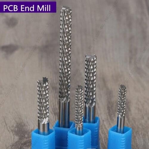 2 PCS,Free shipping PCB End Mill,CNC machine PCB Corn milling Cutter,Solid carbide tool,Circuit board,acrylic,carbon fibers