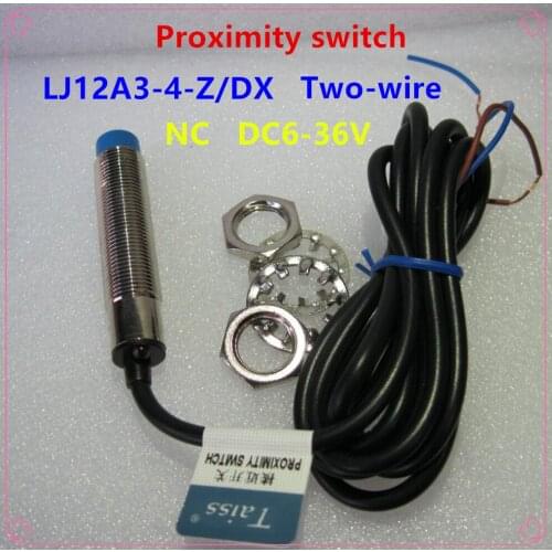 2pcs DC6-36V 2Wire NC 200mA Detection Distance 4mm M12 Proximity Switch sensor switch Inductive Proximity Sensor LJ12A3-4-Z/DX