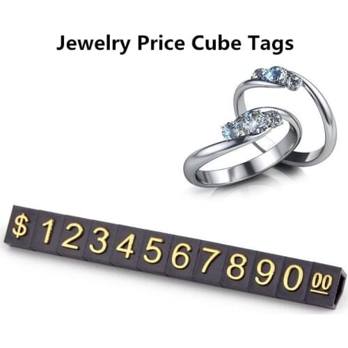 5*3mm Mini Combined Price Tag Dollar Euro Number Digit Cubes Tags Clothes Phone Laptop Jewelry Showcase Counter Price Display