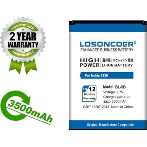 3500mAh BL-5B Battery For NOKIA 5300 5320 7360 6120ci 3220 3230 5070 5500 6020 6021 N80 N83 6120 6021 5070 7260 7360 5140