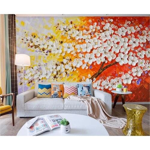 Beibehang Custom Wallpaper Home Decorative Murals Ultra High Definition Oil Paintings Dreams Fortune Tree Art Mural 3d wallpaper