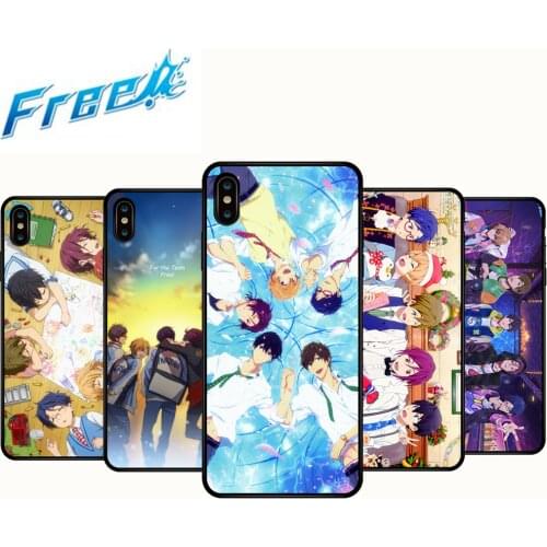 Free! Iwatobi Swim club Soft Phone Phone Case Cover for Iphone XR XS X 6 7 8 Plus Oppo VIVO HUAWEI XIAOMI