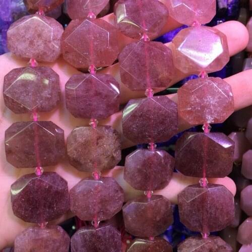 Natural strawberry quartz stone beads natural stone beads DIY loose beads for jewelry making strand 15" wholesale