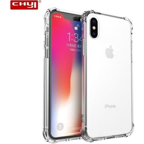 CHYI Case For Iphone 7 For Iphone X XR XS MAX 6s 8 Plus Luxury Phone Cover Soft Airbag Anti-fall Shell Coque Fundas For Apple 6