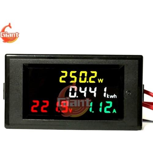 AC 80-300V Digital Voltmeter Ammeter Wattmeter Voltage Current KWH Power Energy Meter Tester Detector 100A HD LED Display CT