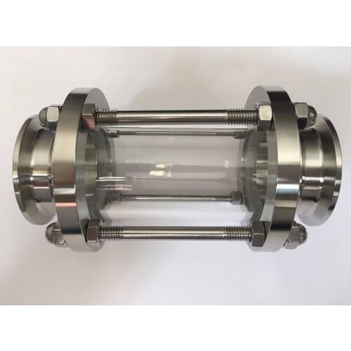 2" Tri Clamp Clover Flow Sight Glass Diopter For Homebrew Diary Product SUS304 Stainless Steel Sanitary Fitting Ferrule OD 64mm