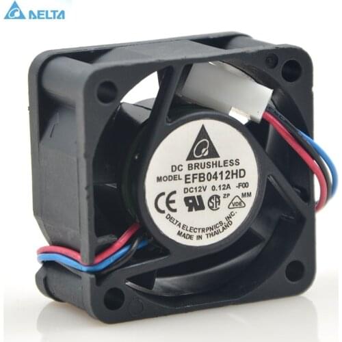 For delta EFB0412HD 40*40*20 4cm 40mm 12V 0.12A 3-pin power supply switch 1U server cooling fans