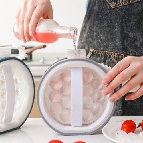 Ice Ball Mold 2-in-1 Ice Cube Maker Water Bottle Ball Making Mould With Cap For Bar Home Kitchen Tool Making Ice Hockey Cups