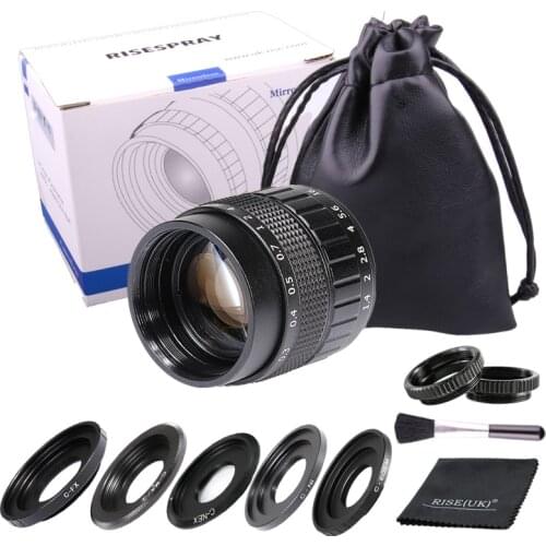 Fujian 50mm f/1.4 APS-C CCTV Lens+5adapter rings+2 Macro Ring for NEX FX M4/3 NIKON1 EOSM Mirroless Camera