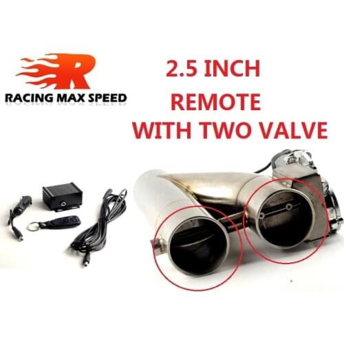 2.0 inch 2.5 inch 3 inch stainless Steel doubled valve Pipe Muffler cutout Bypass Exhaust Trim Down Tube Remote Control YTR