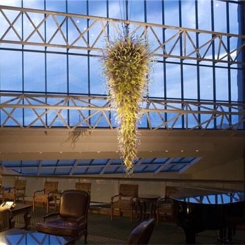 Engineering Custom Hotel Crystal Chandelier Lamp Large Ballroom Restaurant Special Pendant Lights Villa Living Room