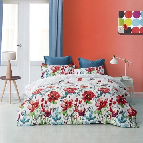 Flower pattern home comforter bedding set bed cover set twin /Queen /King duvet cover set Bedclothes Quilt Cover + Pillowcase