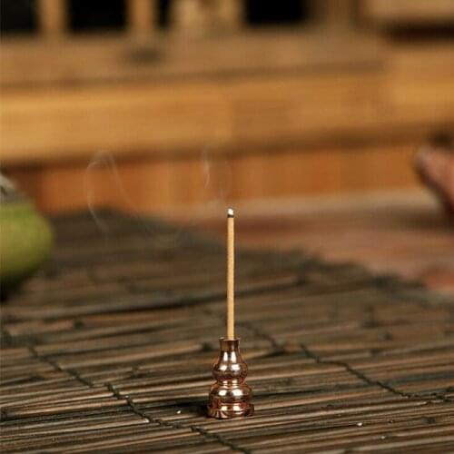 Creative Brass Incense Burner Holder For Incense Stick Coil Bottle Gourd Shaped Copper Incense Holder Household Products