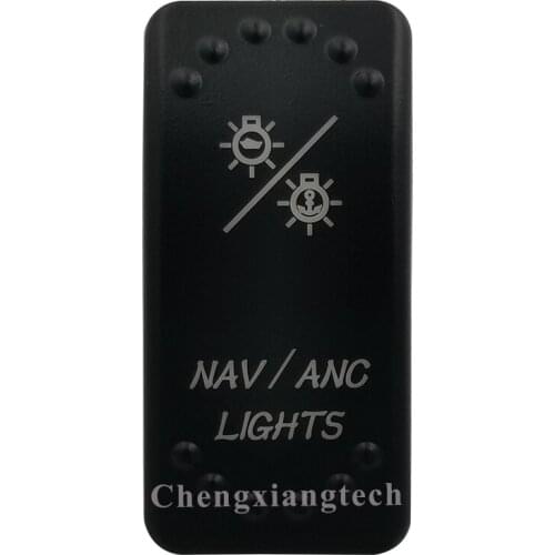 Laser Etched - NAV/ANC LIGHTS- Led Backlit Rocker Switch Cap for Car Boat Truck Rv Switch Auto DIY Replacing, Cover Only