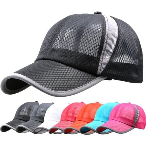 Summer Mesh Baseball Cap Men Women Girls Adjust Cotton Sports Breathable Caps Dad Snapback Hat Unisex Outdoor Quick-Dry Sun Hats