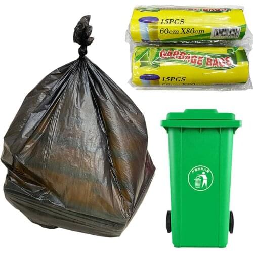 15Pcs/1 Roll 60x80cm Disposable Kitchen Waste Trash Rubbish Pouch Garbage Trash Bags for home, office, restaurant, cafe