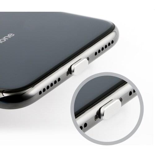 For IPhone 7 Metal Charger Port Anti Dust Plug Cap Stopper Cover Phone Accessories for iphone 5 6 7 8X