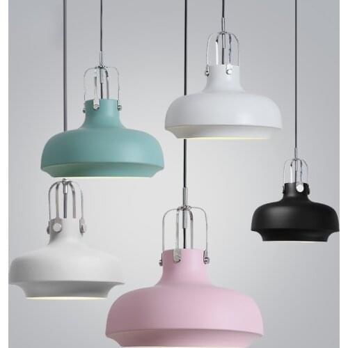 Fashion Aluminum Pendant Lamp Nordic Dining Room Light Bar Cafe led Pendant Lights American Industrial Lamp Office Hanging Light