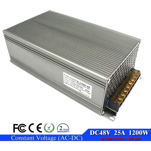 Single Output 1200W 48V 25A Switching power supply 110v 220v AC to DC48V Driver Ac-Dc Converter for CNC Motor Stepper machinery
