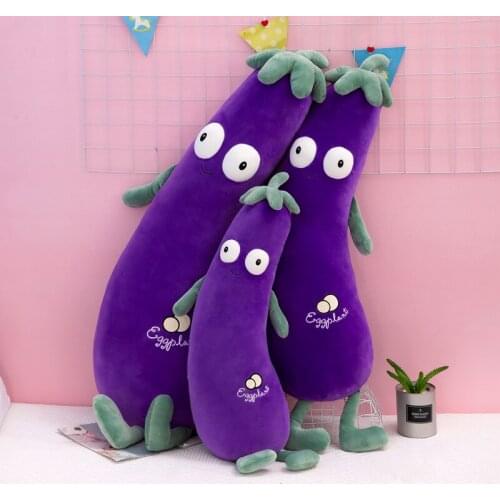 Big size 135cm Simulation Vegetable eggplant Stuffed Plush Toy Doll Cute fruit model Soft Car/Sofa/Bed Sleep Pillow cushion gift