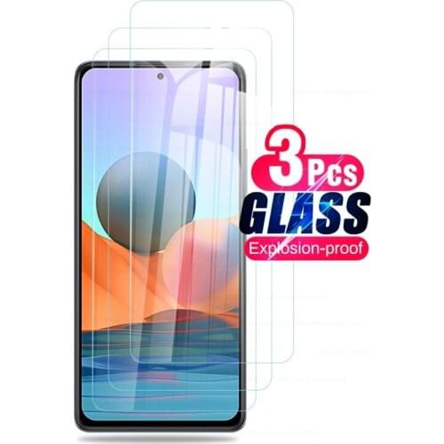 Redmy note 10 pro glass 3pcs tempered glass screen protector readmi remi redme note10 nota not 10 pro note10pro safty film cover