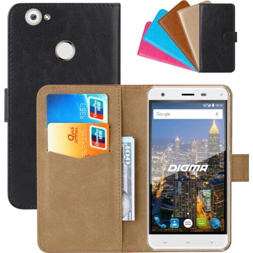 Luxury Wallet Case For Digma CITI ATL 4G PU Leather Retro Flip Cover Magnetic Fashion Cases Strap