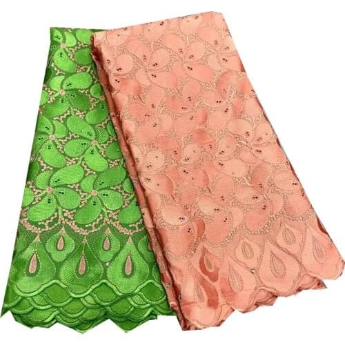 SJ Lace 2.5+2.5 Yards Swiss Voile Lace In Switzerland 2021 Senegal Lace Fabrics Dubai Fabric High Quality Nigerian Lace K3-58