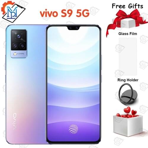 New Original Vivo S9 5G Mobile Phone 6.44 Inch Screen 8GB+128GB MTK 1100 Android 11 Fast Charging 33W Camera 64MP NFC Smartphone