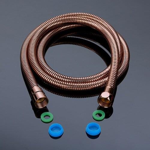 Rose gold 1M 39.37 inch Length Replacement Stainless Steel Interlock Handheld Shower head Hose Shower accessories
