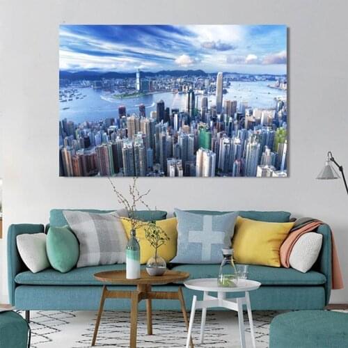 Modern Abstract City Landscape 5D Diy Diamond Painting Full Square Round Diamond Embroidery Mosaic Picture Of RhinestoneZP-4220