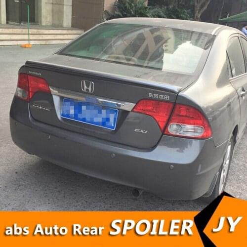 For Civic Spoiler 2006-2011 Honda Civic Spoiler HDB ABS plastic Material Car Rear Wing Color Rear Spoiler